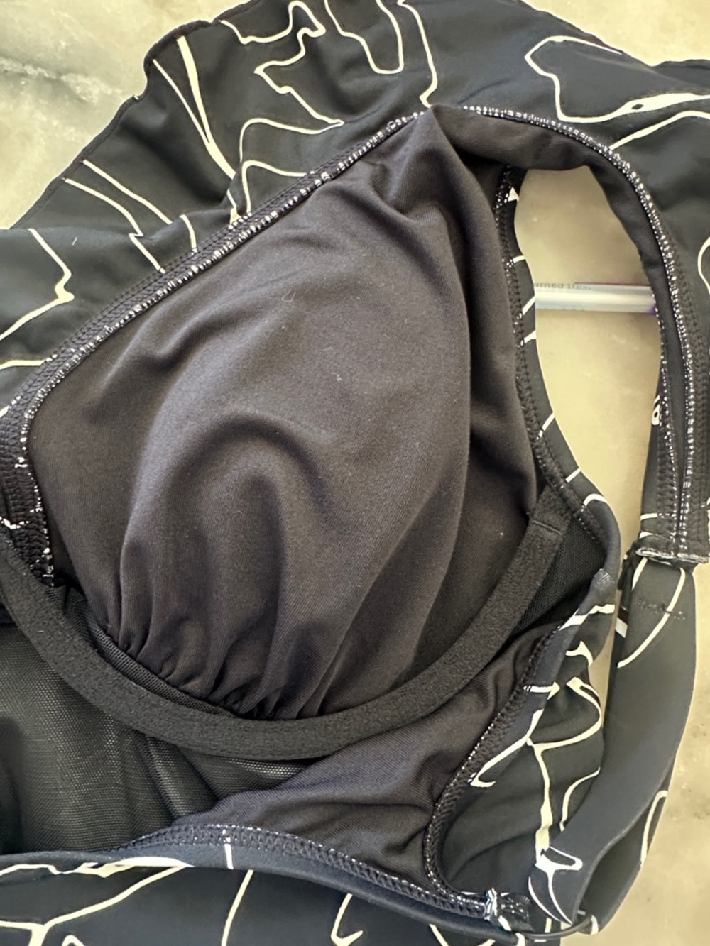 DKNY Ruffle Plunge Neck One Piece Swimsuit - Picture 11 of 16